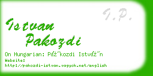 istvan pakozdi business card